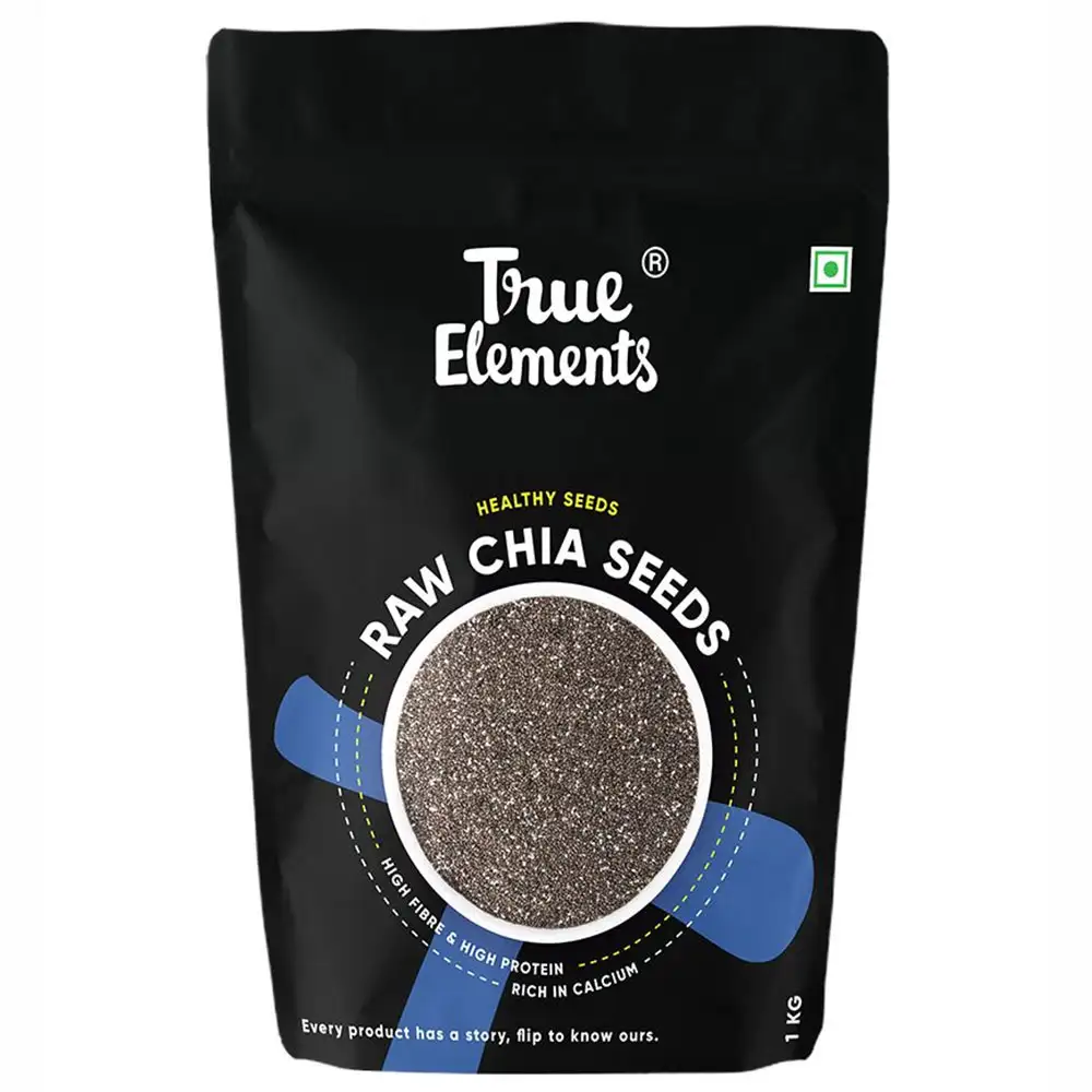 True Elements Raw White Chia Seeds,  0.5 kg  Unflavoured