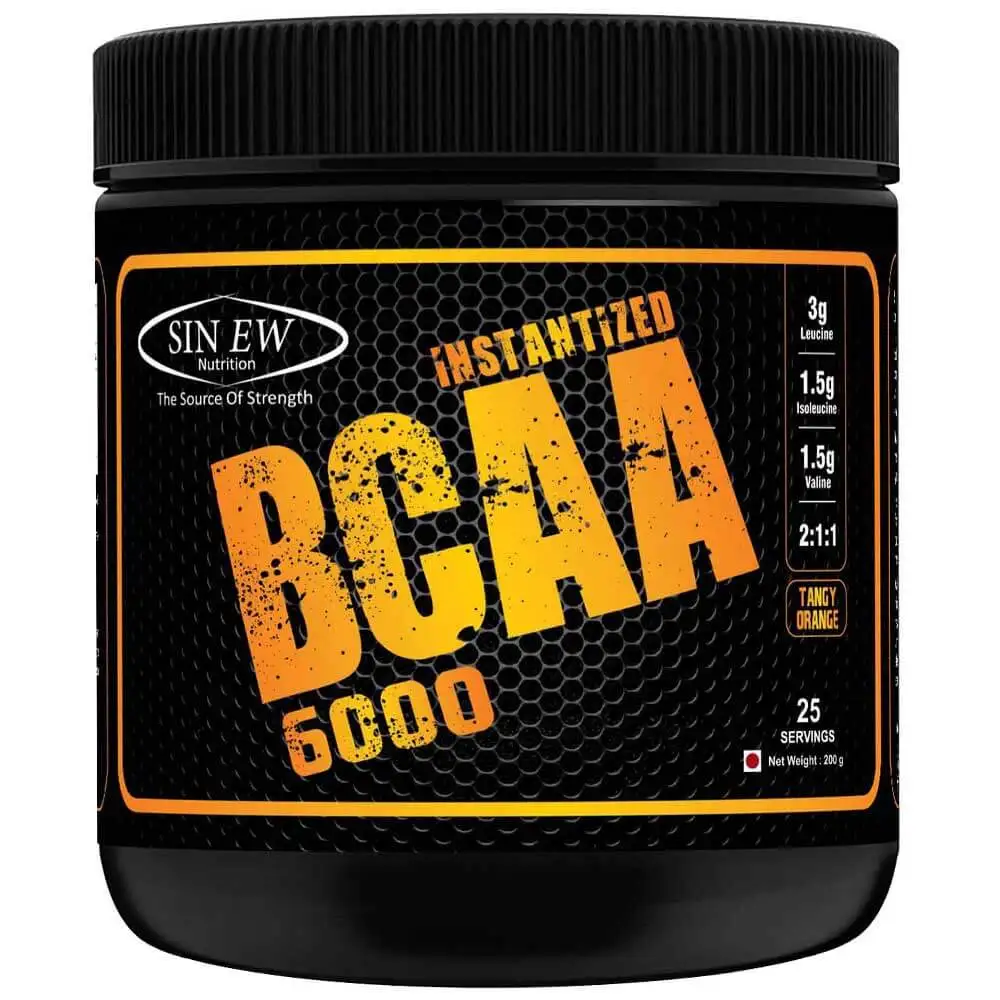 Sinew Nutrition Instantized BCAA 6000,  0.44 lb  25 Servings  Tangy Orange