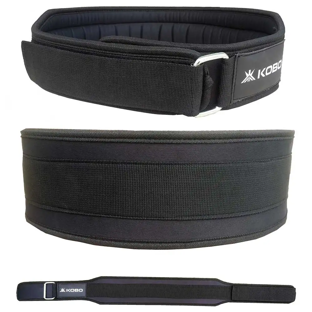 KOBO Foam Padded Weight Lifting Belt (WTB-04),  Black  Medium