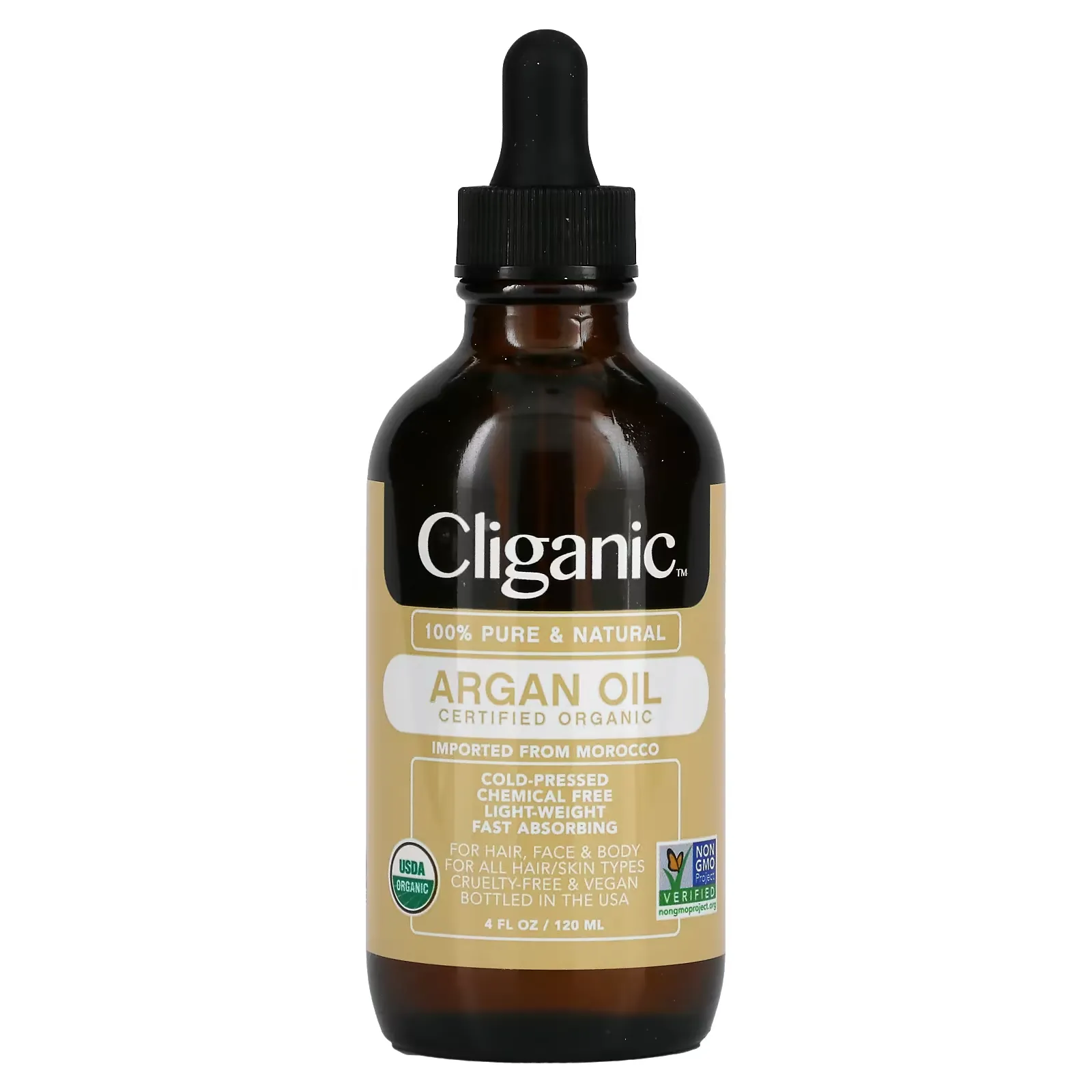 100% Pure & Natural Argan Oil, 4 fl oz (120 ml)