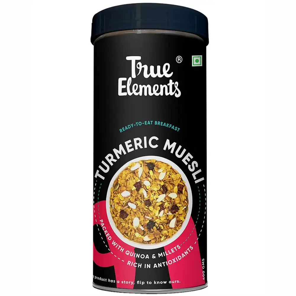 True Elements Turmeric Muesli,  0.4 kg  Unflavoured