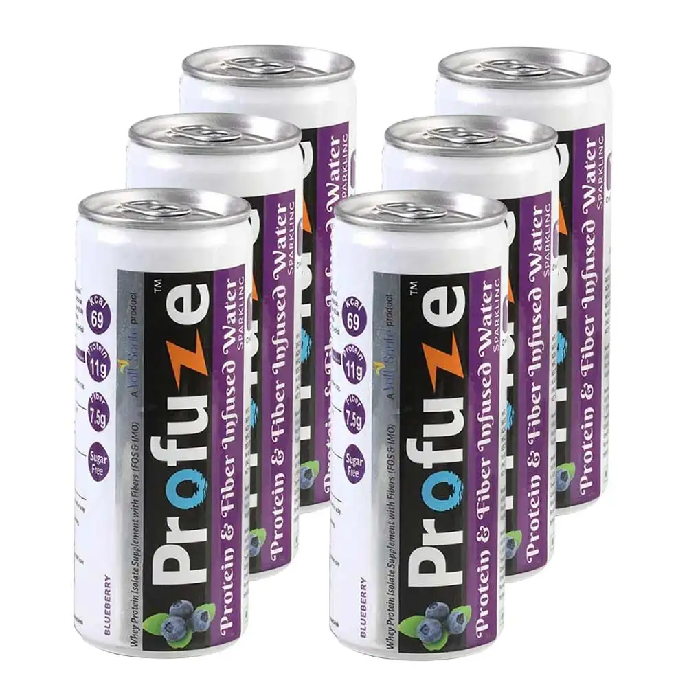 Voll Sante Profuze Protein Water,  250 ml  Blueberry Pack of 6