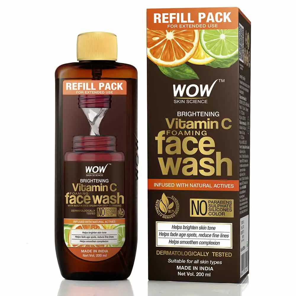 WOW Skin Science Brightening Vitamin C Foaming Face Wash,  200 ml  Refill Pack