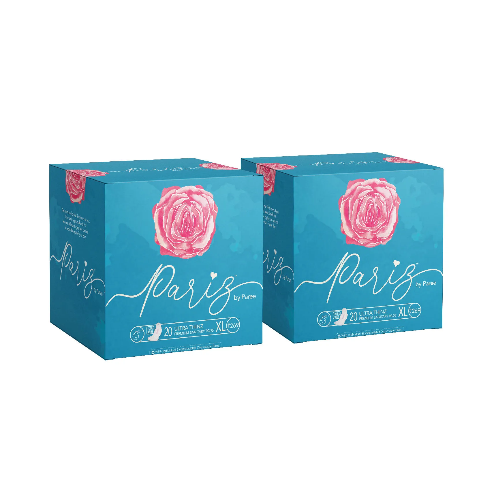 Paree by Pariz Premium Ultra Thinz Combo of ttony Soft Sanitary Pads XL-20 Pads (Combo of 2)