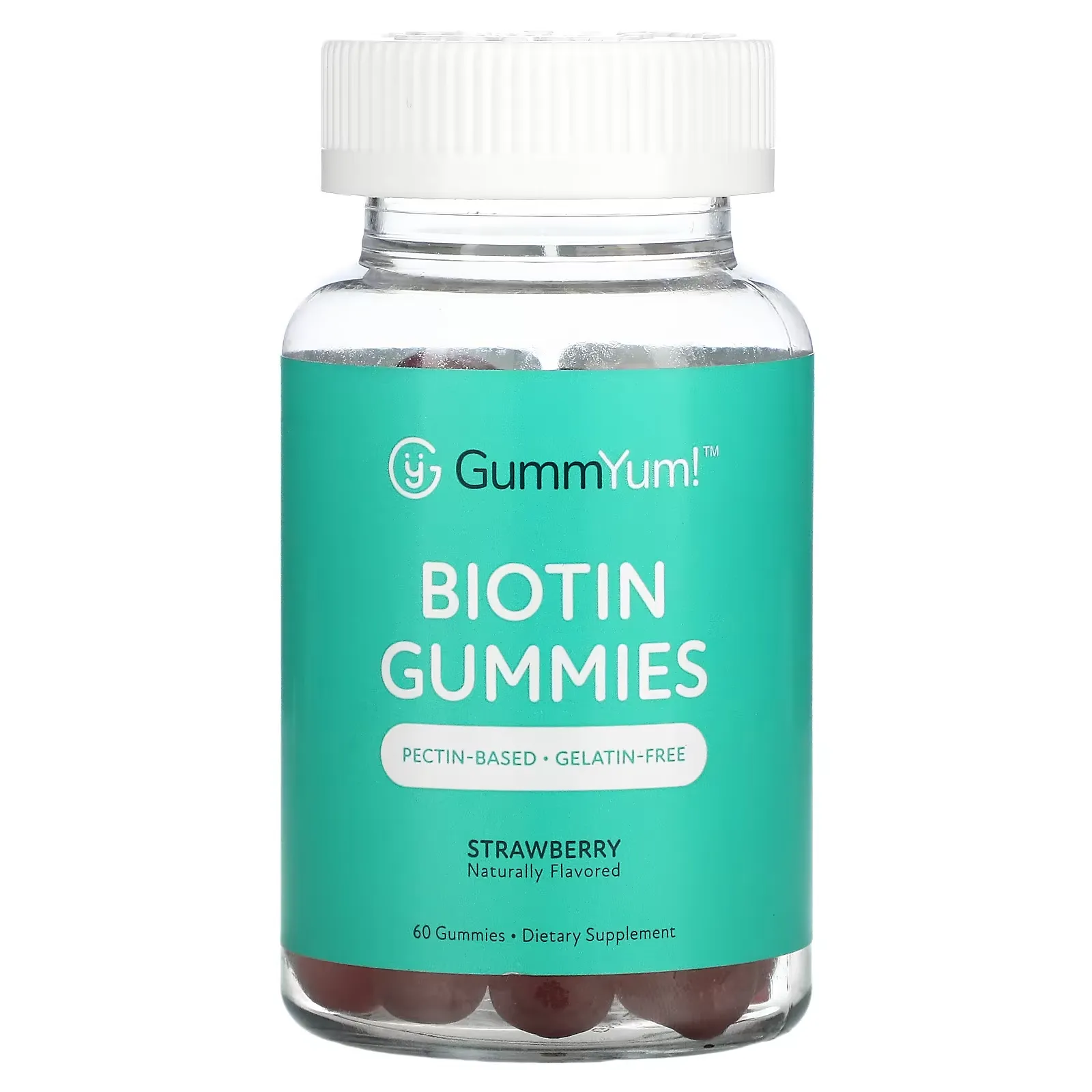 Biotin Gummies, Strawberry, 2,500 mcg, 60 Gummies