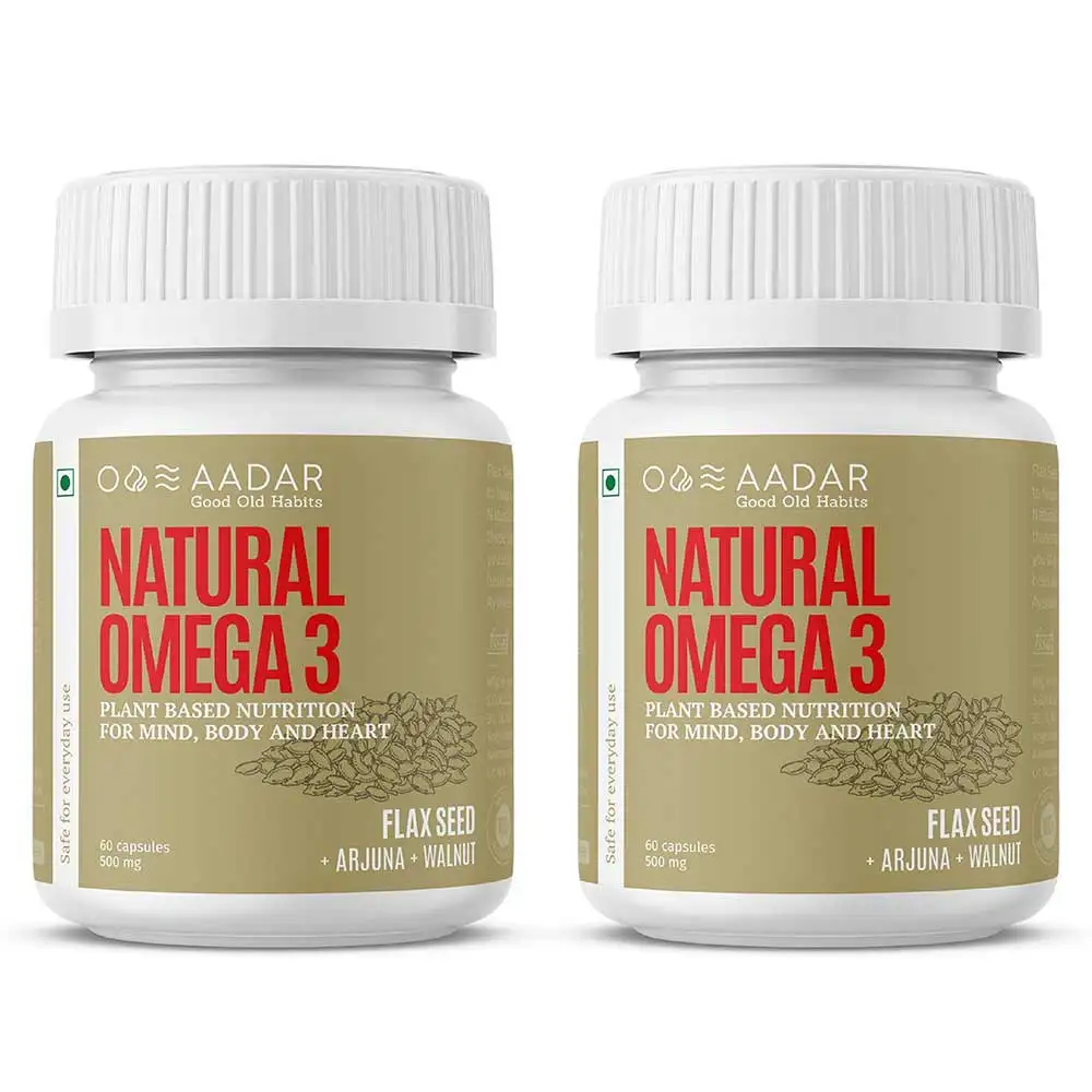 Aadar Omega 3 Pack of 2,  60 capsules