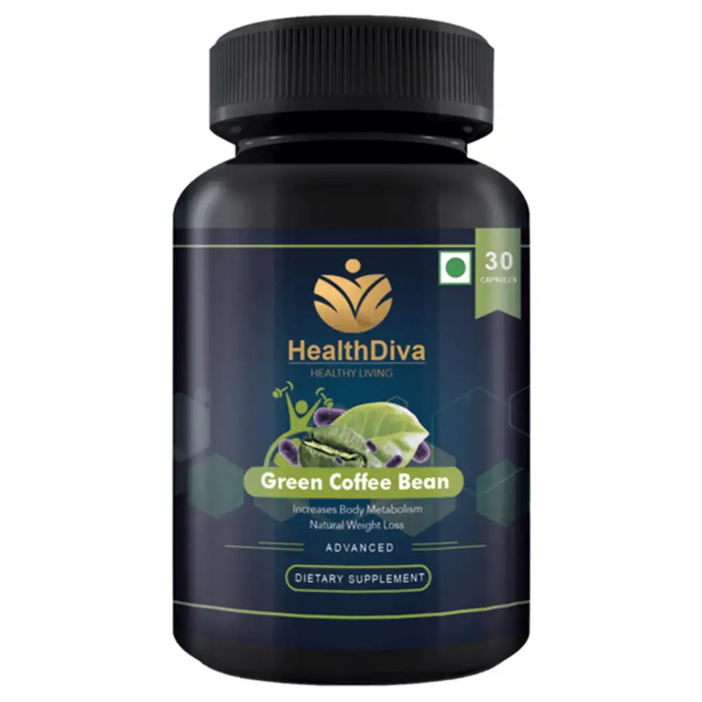 HealthDiva Green Coffee Bean Extract,  30 capsules