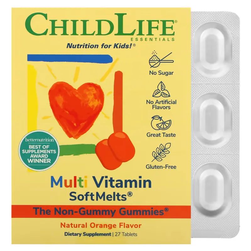 Multi Vitamin SoftMelts, Natural Orange, 27 Tablets