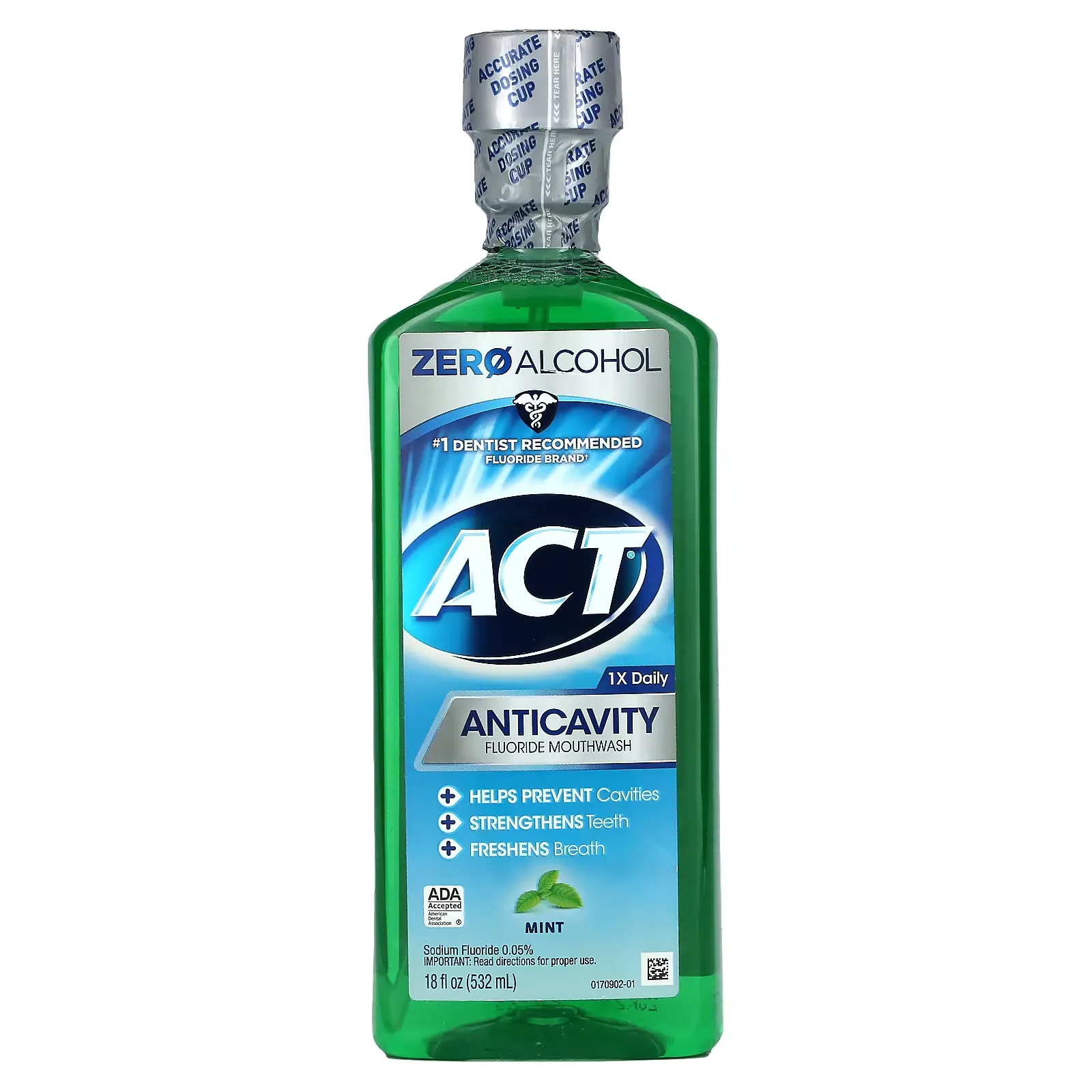 Anticavity Fluoride Mouthwash, Alcohol Free, Mint, 18 fl oz (532 ml)