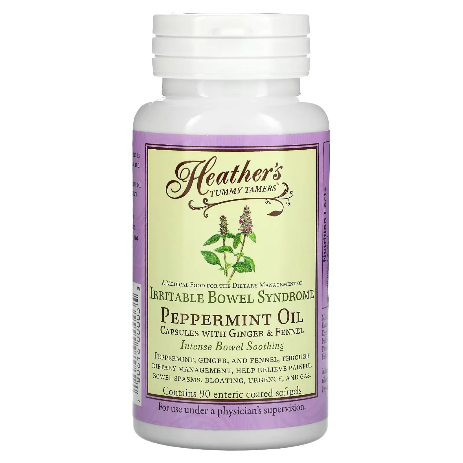 Peppermint Oil, Irritable Bowel Syndrome, 90 Enteric Coated Softgels