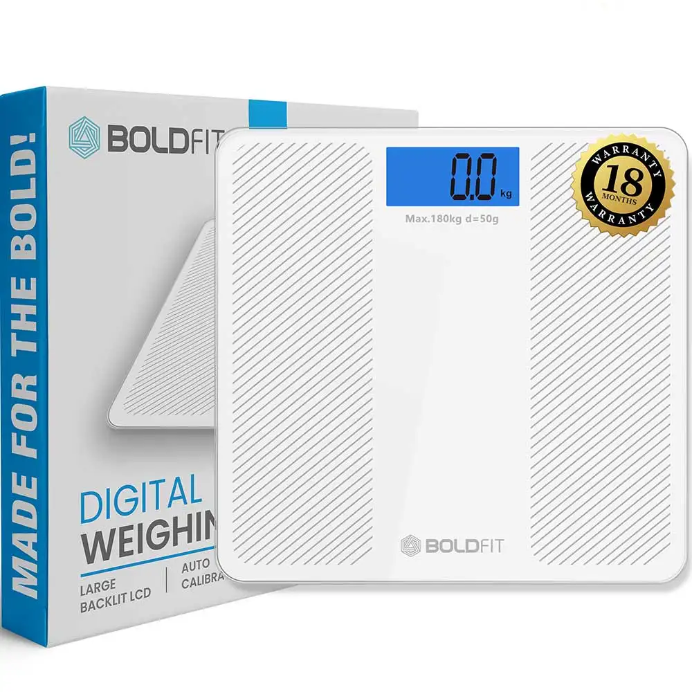 Boldfit Digital Bathroom Weighing Scale,  White