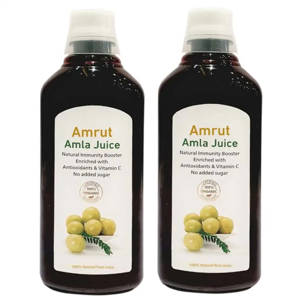 Amrut Amla Juice,  Unflavoured (Pack of 2)  1 L