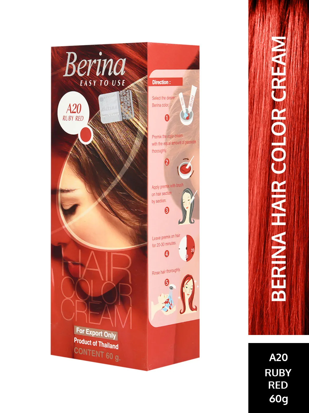 Berina Hair Color Cream - Ruby Red