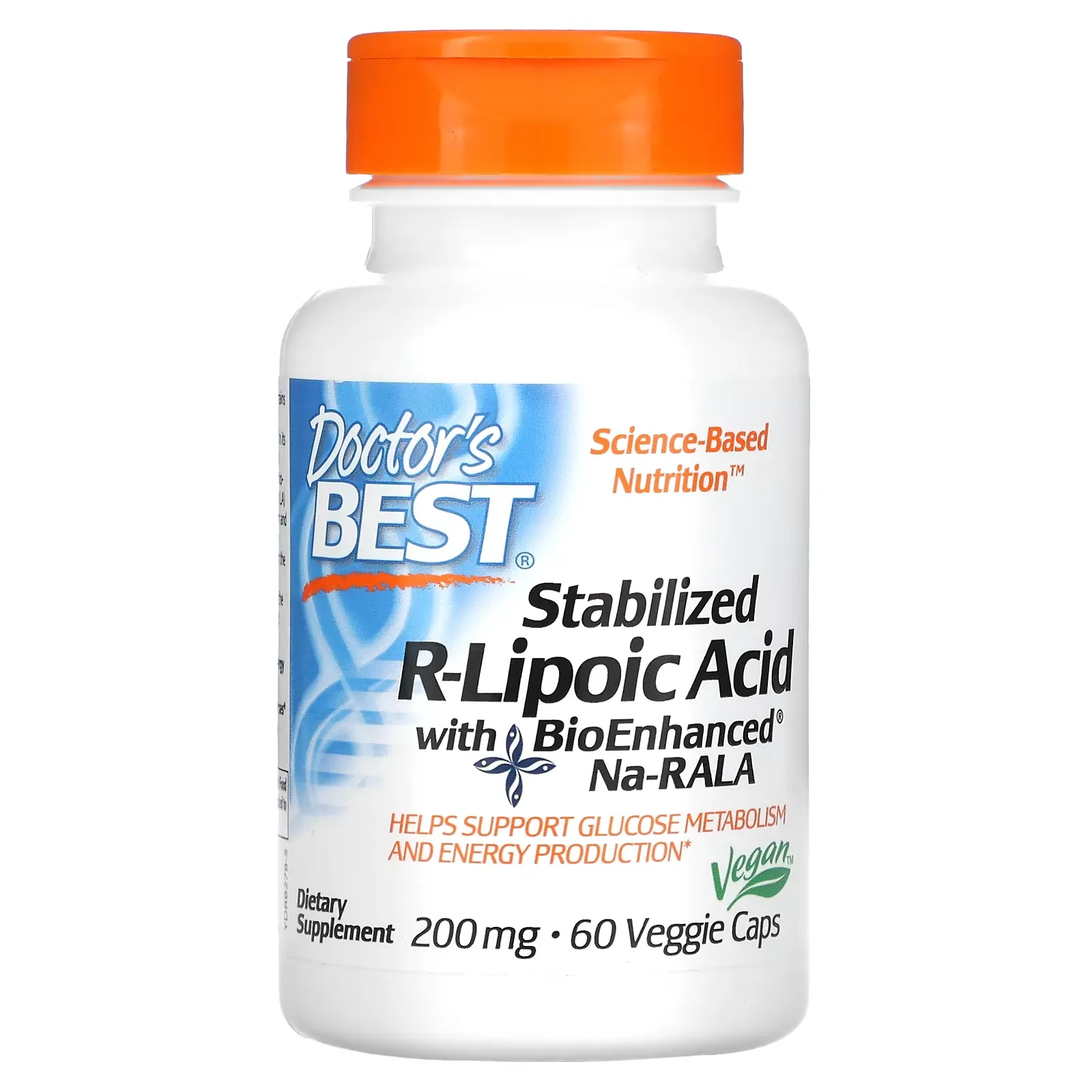 Stabilized R-Lipoic Acid with BioEnhanced Na-RALA, 200 mg, 60 Veggie Caps