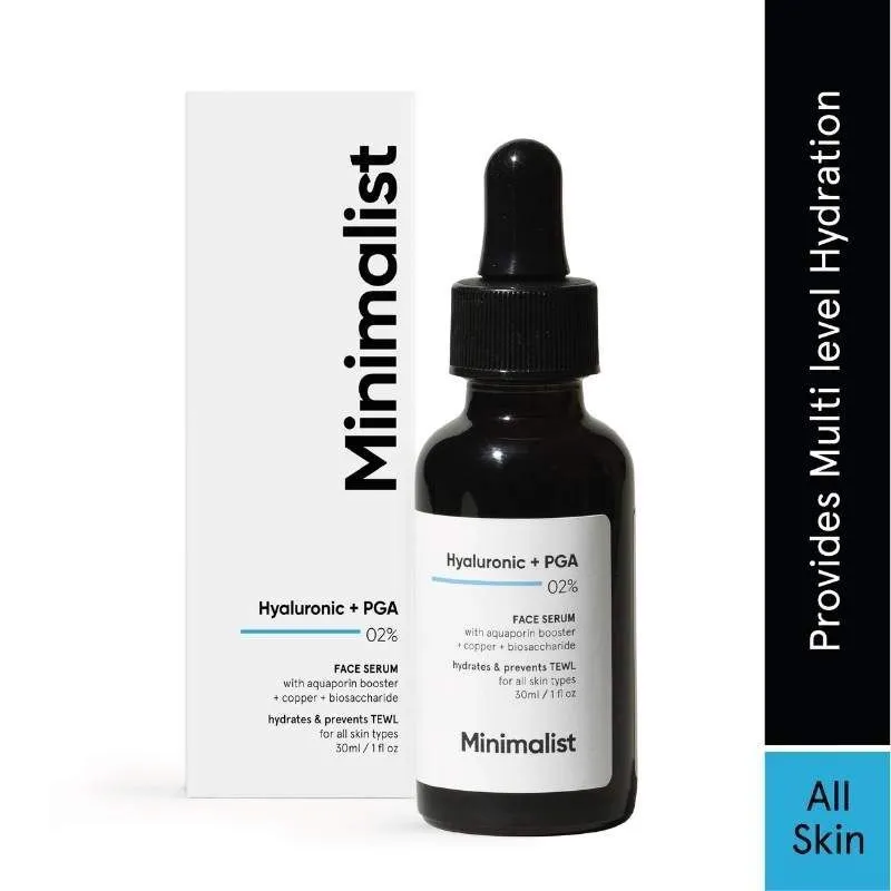 Minimalist 2% Hyaluronic Acid + PGA Face Serum For Deep, Multilevel Hydration