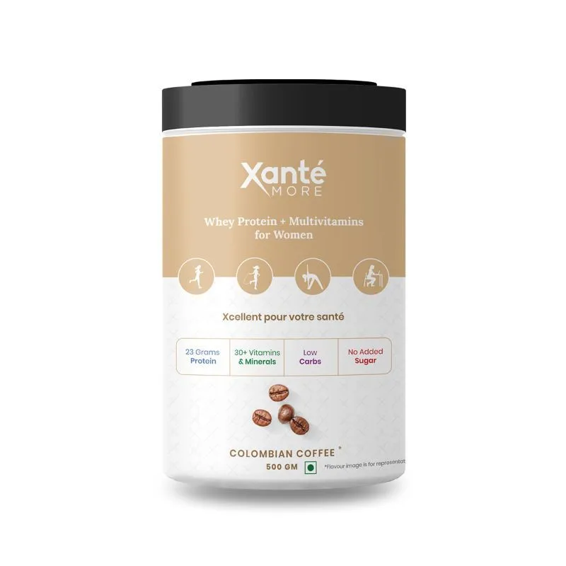 Xante Low Carb 23g Whey Protein For Women - Colombian Coffee Flavor