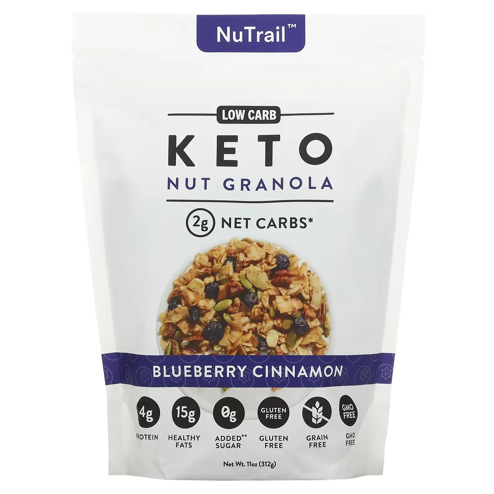 Keto Nut Granola, Blueberry Cinnamon, 11 oz (312 g)