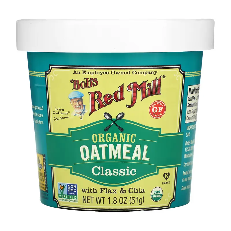 Organic Oatmeal Cup, Classic with Flax & Chia, 1.8 oz (51 g)