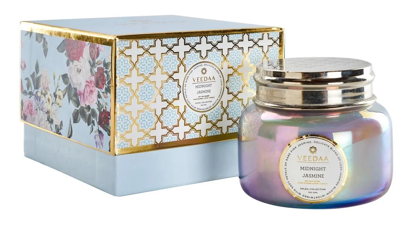 Veedaa Midnight Jasmine Macaron Glass Scented Candle