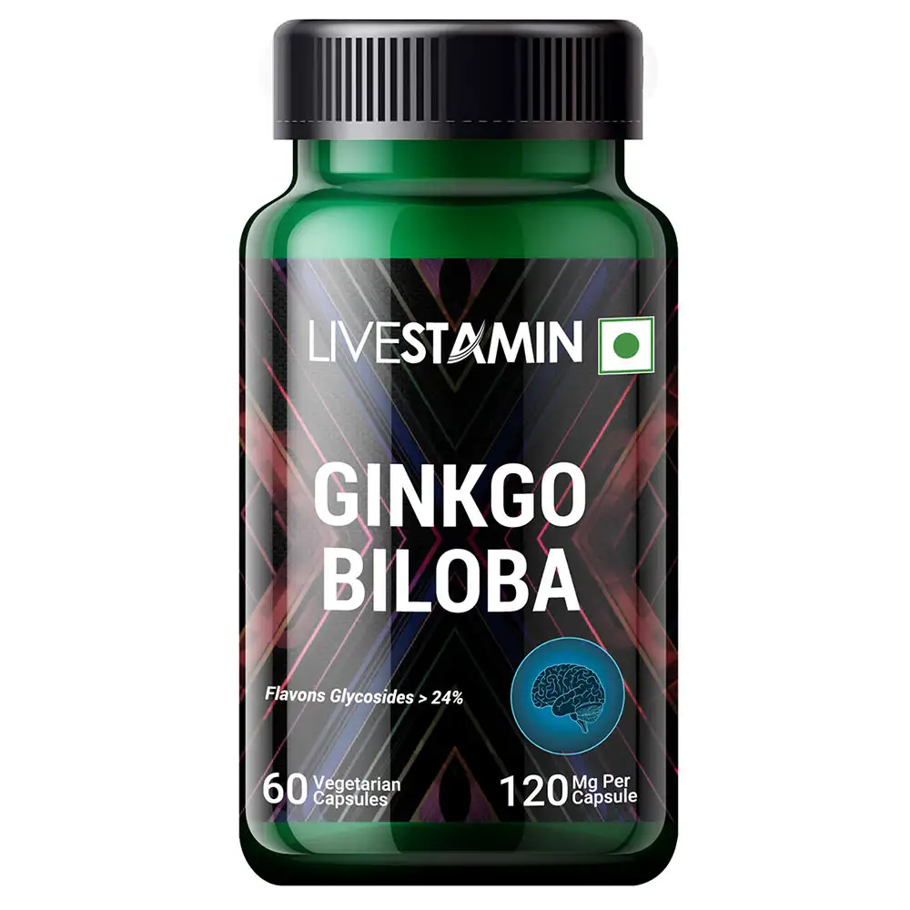 Livestamin Ginkgo Biloba,  60 capsules