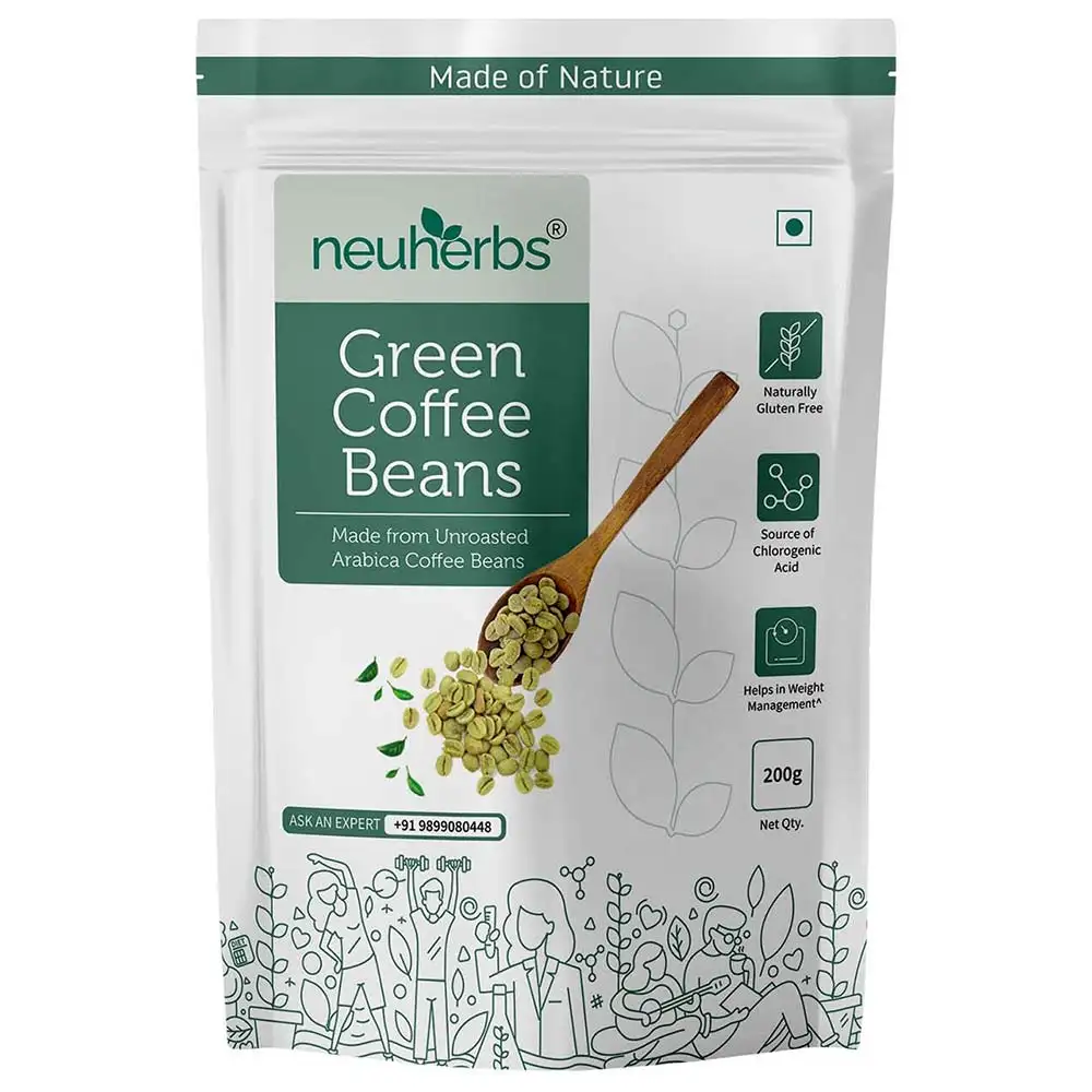 Neuherbs Organic Green Coffee Beans for Weight Loss,  0.2 kg