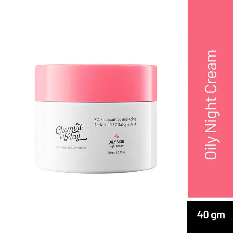 Chemist At Play Night Cream For Oily Skin With Encapsulated Anti-Aging Actives And Salicylic Acid