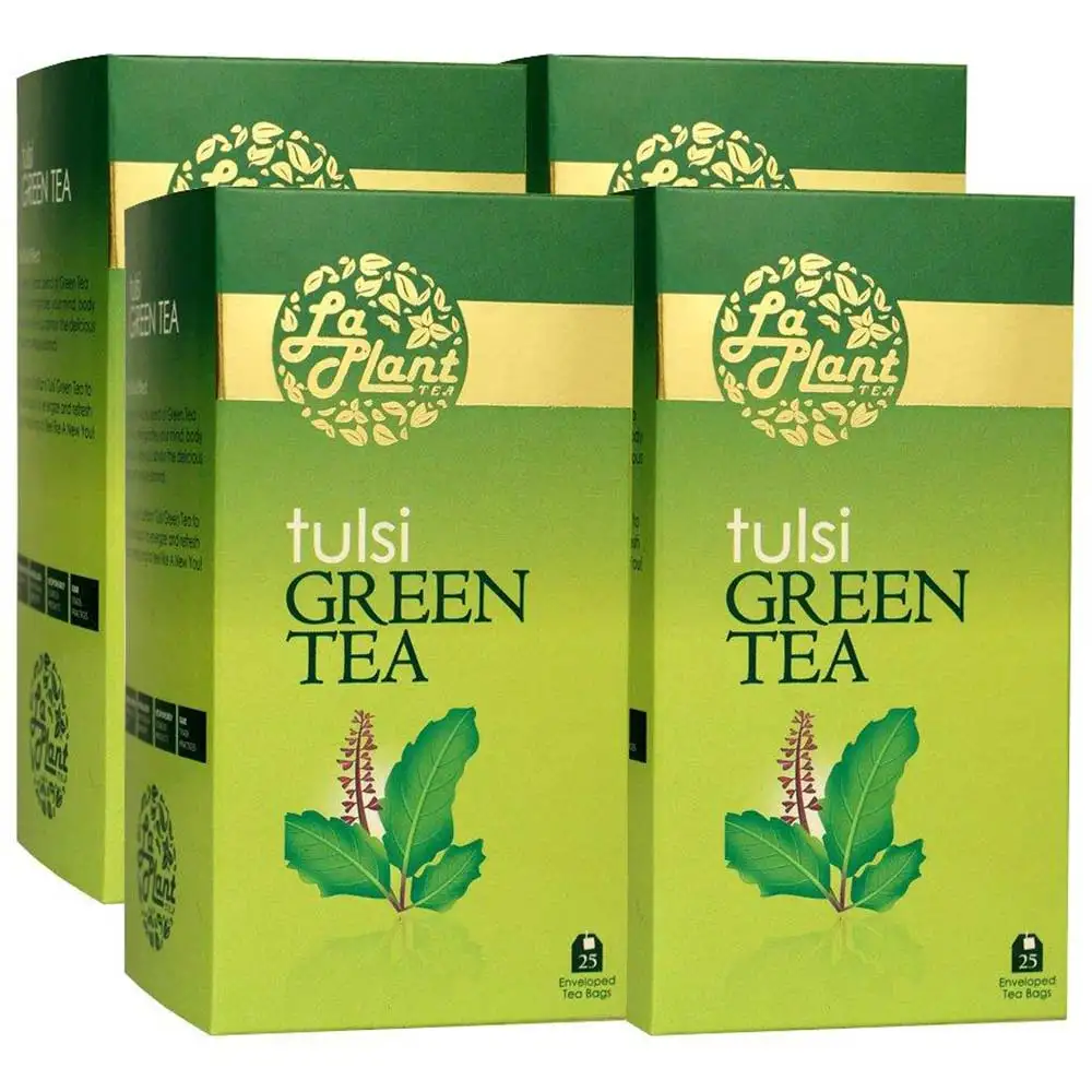 Laplant Tulsi Green Tea,  25 Piece(s)/Pack  Tulsi(Pack of 4)