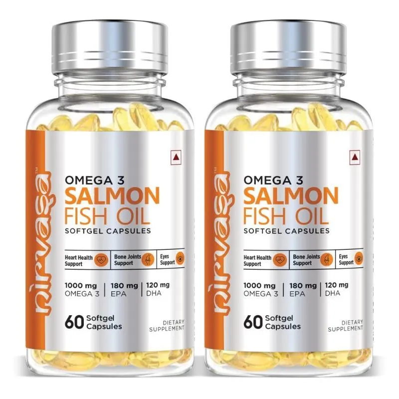 Nirvasa Omega 3 Salmon Fish Oil - Pack Of 2