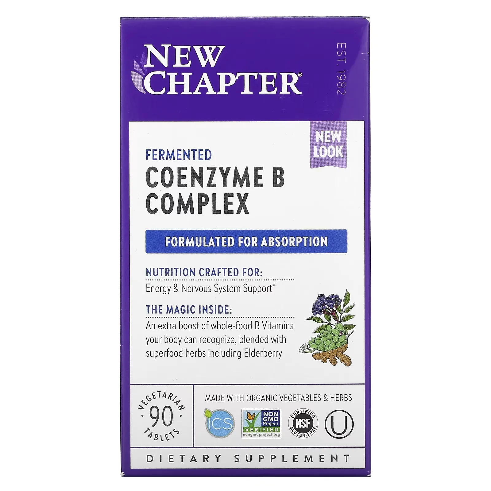 Fermented Coenzyme B Complex, 90 Vegetarian Tablets