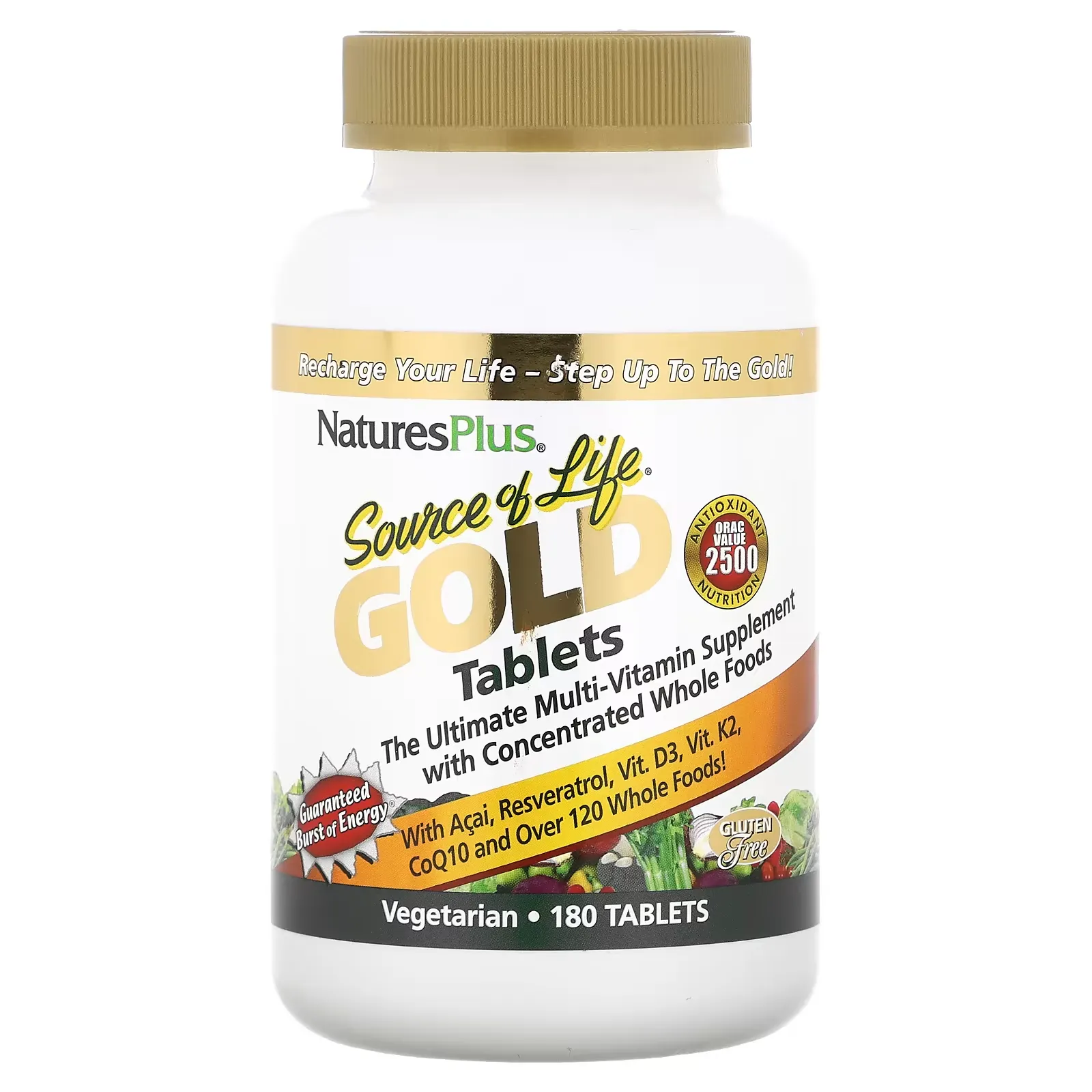 Source Of Life Gold Tablets, Ultimate Multi-Vitamin Supplement, 180 Tablets