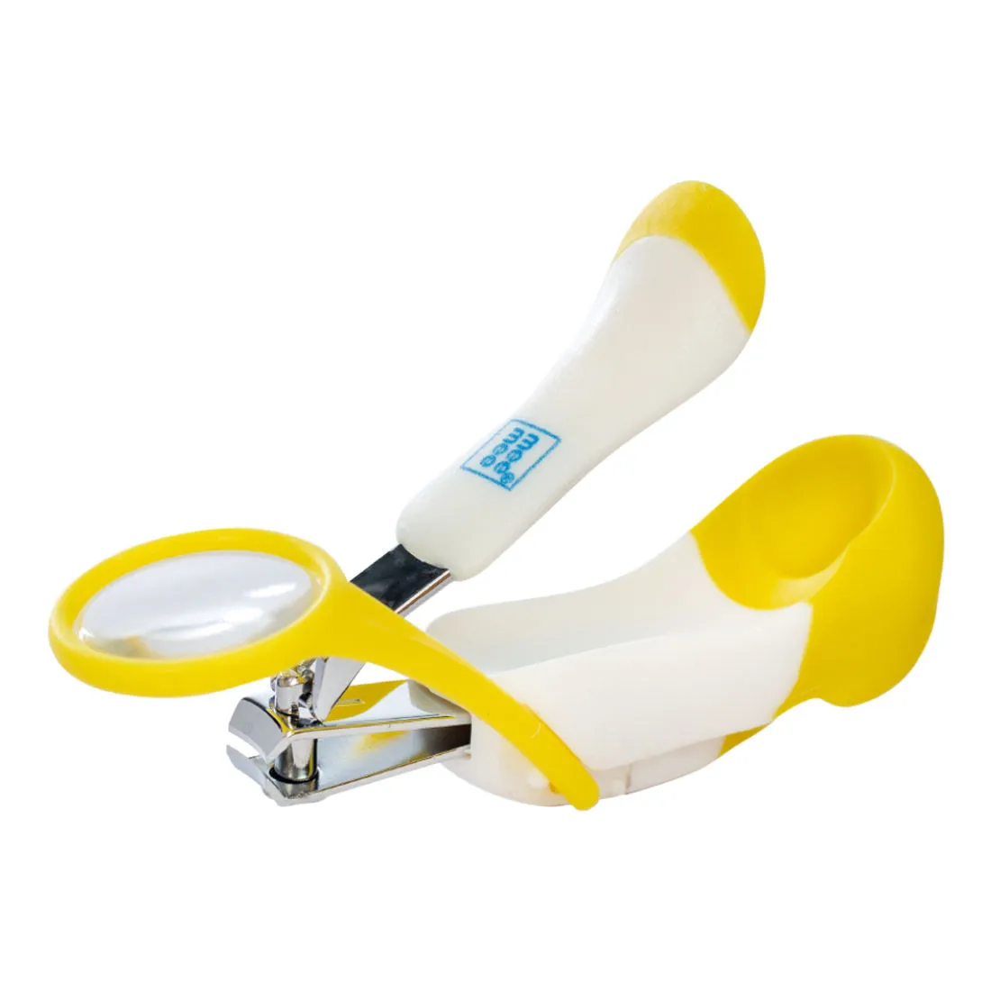 Mee Mee Baby Gentle Nail Clipper With Magnifier - White & Yellow