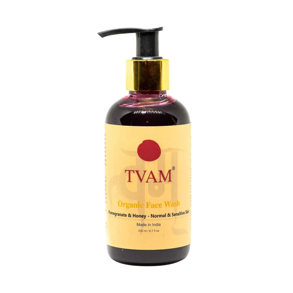 TVAM Pomegranate & Honey Organic Face Wash for Normal & Sensitive Skin