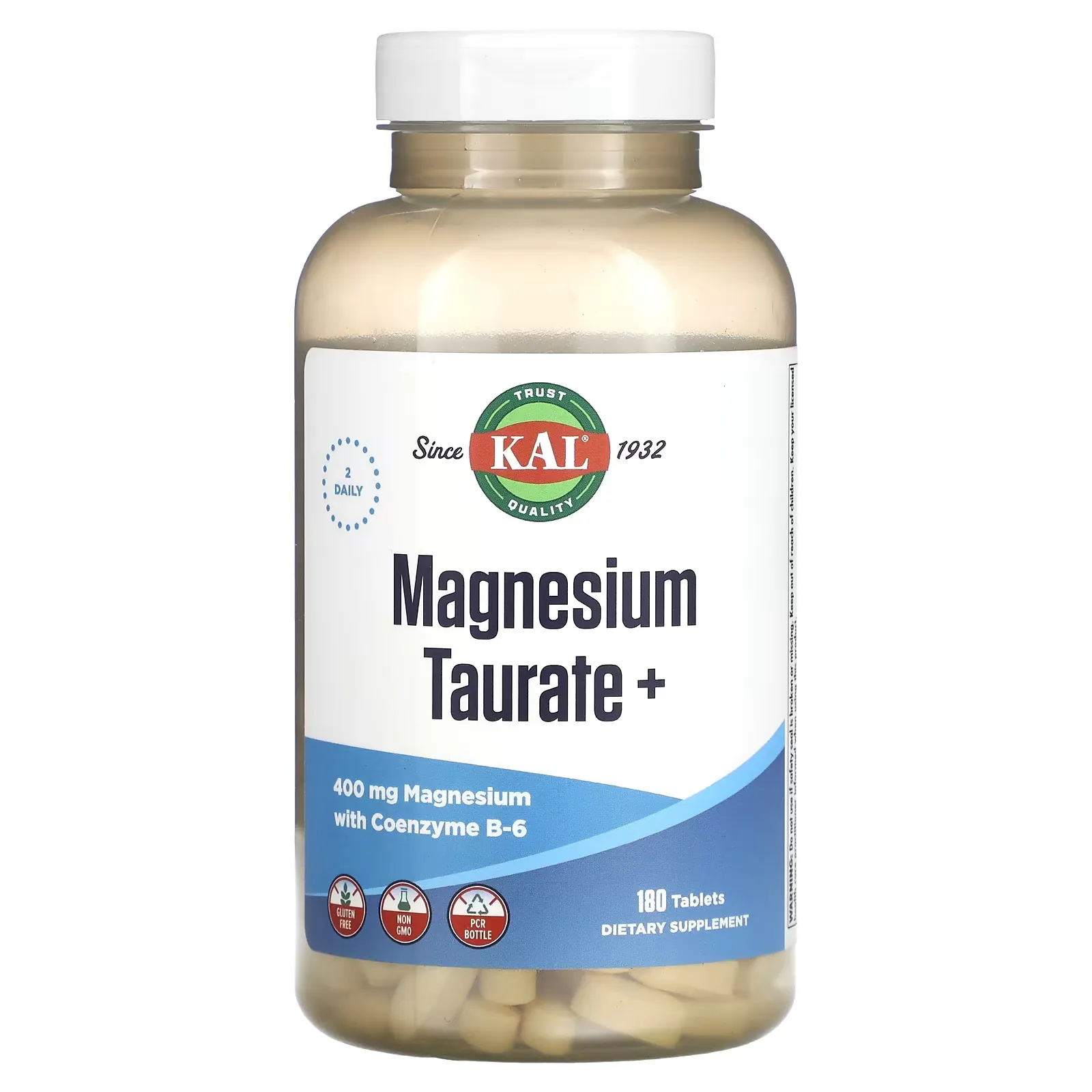 Magnesium Taurate +, 200 mg, 180 Tablets