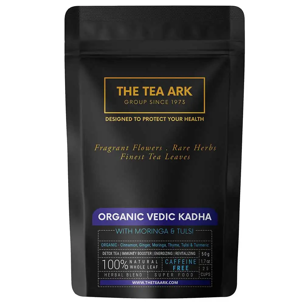 The Tea Ark Organic Vedic Kadha,  Moringa & Tulsi - Pouch  50 g