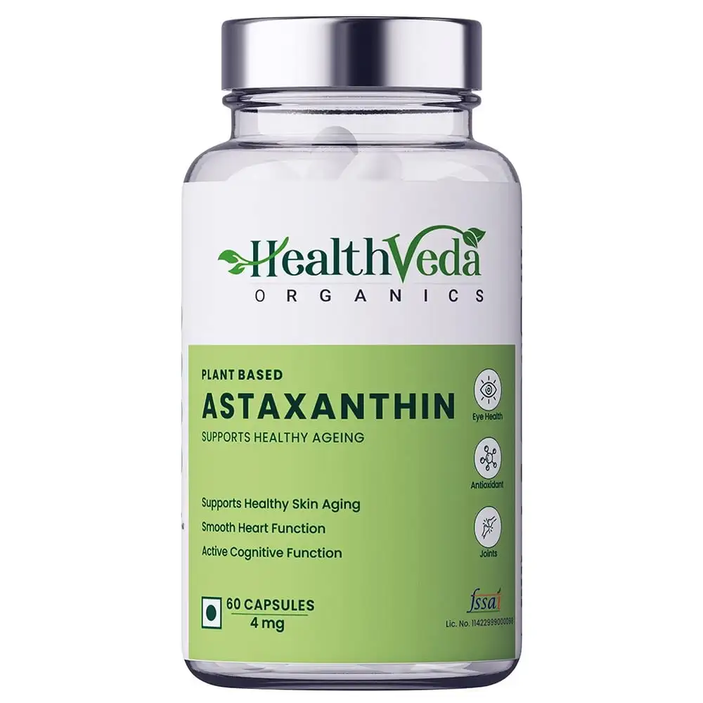 Health Veda Organics Plant Based Astaxanthin,  60 veggie capsule(s)