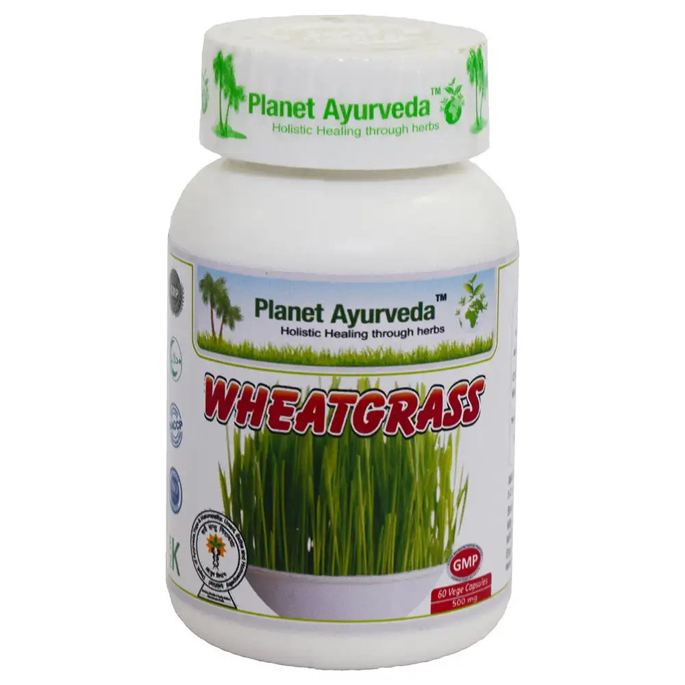 Planet Ayurveda Wheatgrass 500 mg,  60 veggie capsule(s)