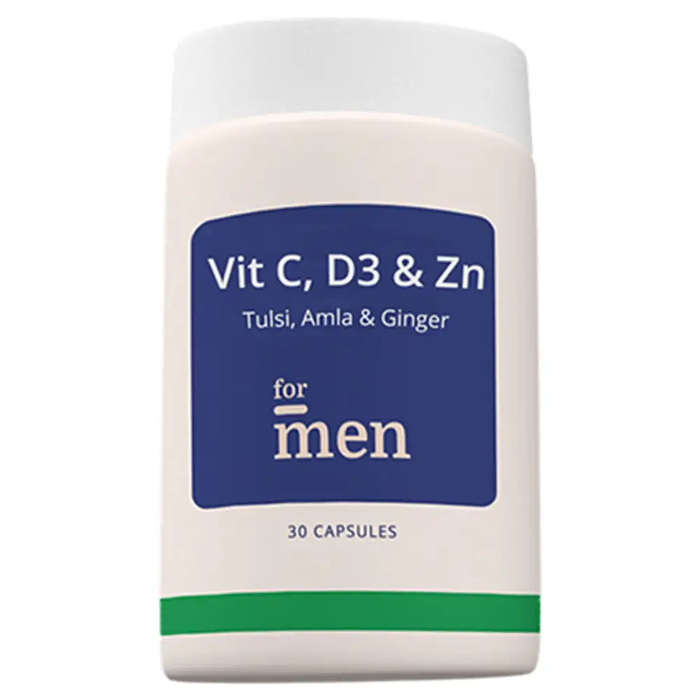 ForMen Vit C D3 & Zn Tulsi Amla & Ginger,  30 capsules  Unflavoured