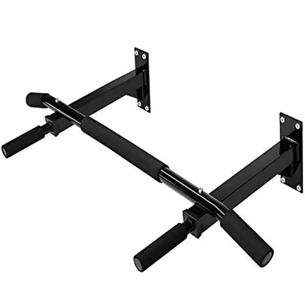 Lycan Heavy Duty Wall Mounted Chin Up Bar,  Free Size  Black