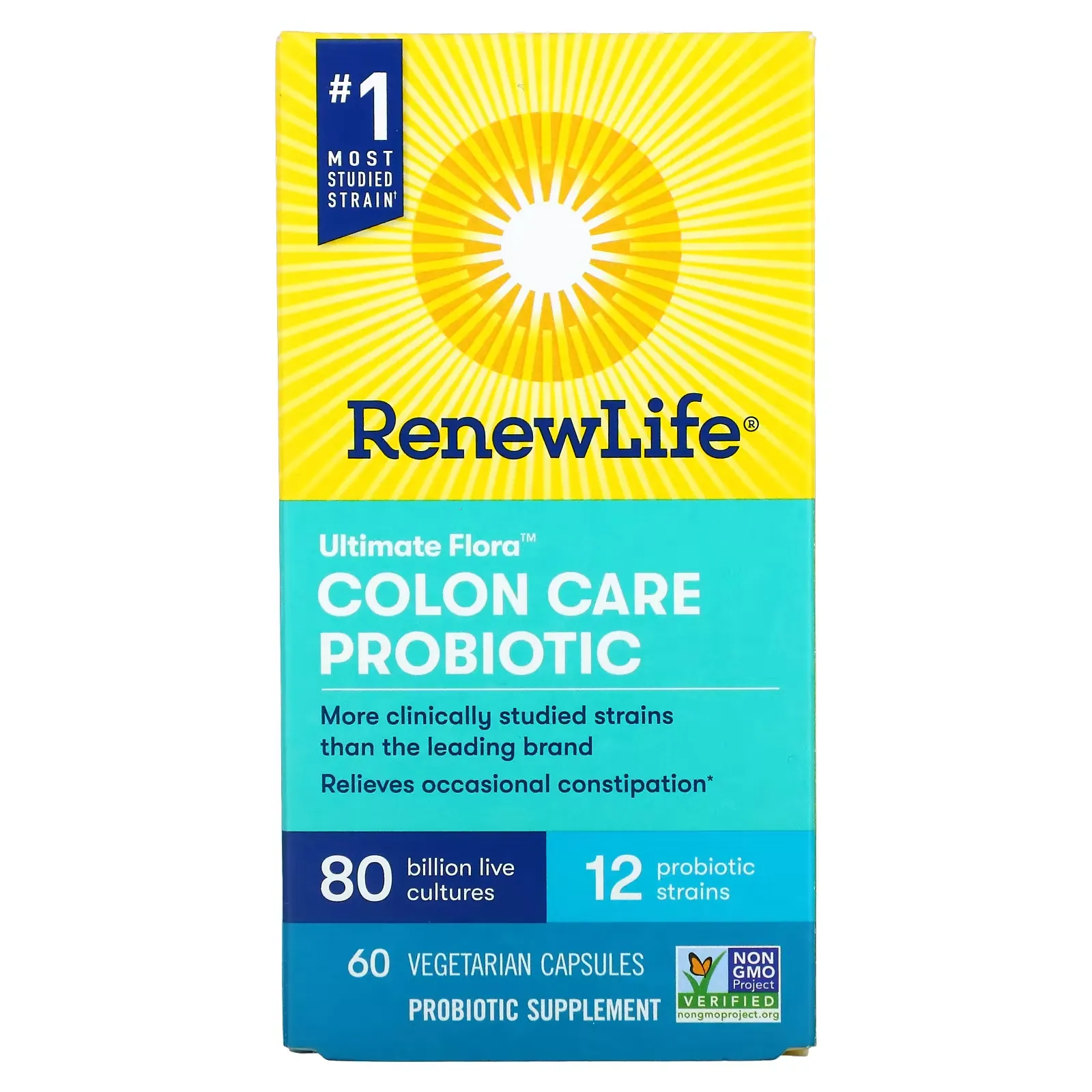 Ultimate Flora Colon Care Probiotic, 80 Billion CFU, 60 Vegetarian Capsules