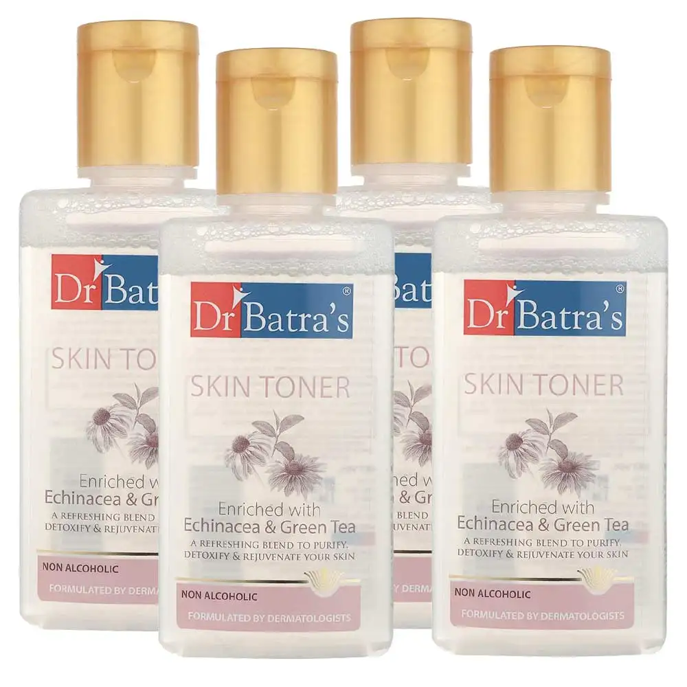 Dr Batra's Skin Toner,  100 ml  Enriched with Echinacea & Green Tea (Pack of 4)