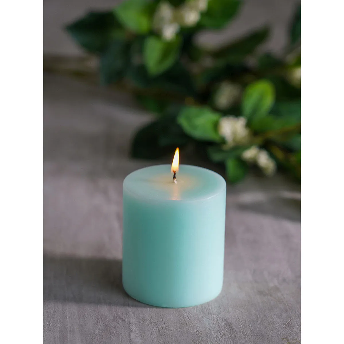 Pure Home + Living Summar Aqua Blue Medium Candles (Pack of 2)