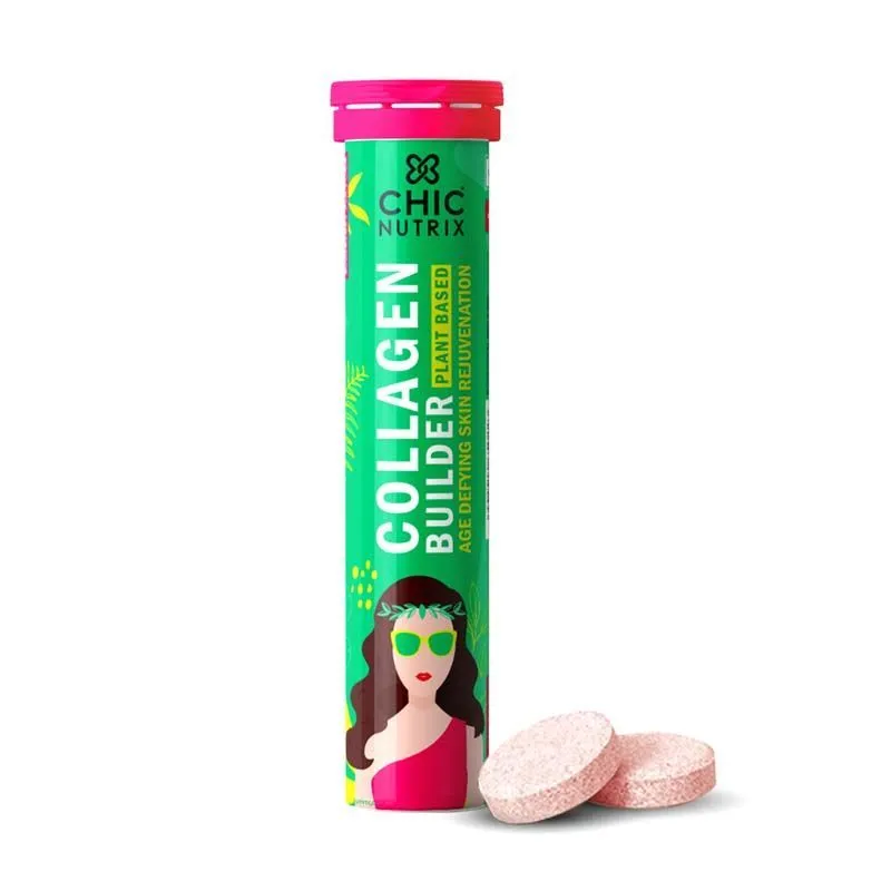 Chicnutrix Plant Based Collagen Builder With Vitamin C, E, Biotin, Bamboo & Acerola Extract