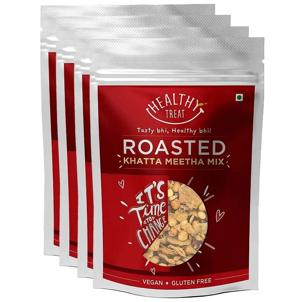 Healthy Treat Roasted Khatta Meetha Mix (Pack of 4),  Each150g Unflavoured  0.600 kg