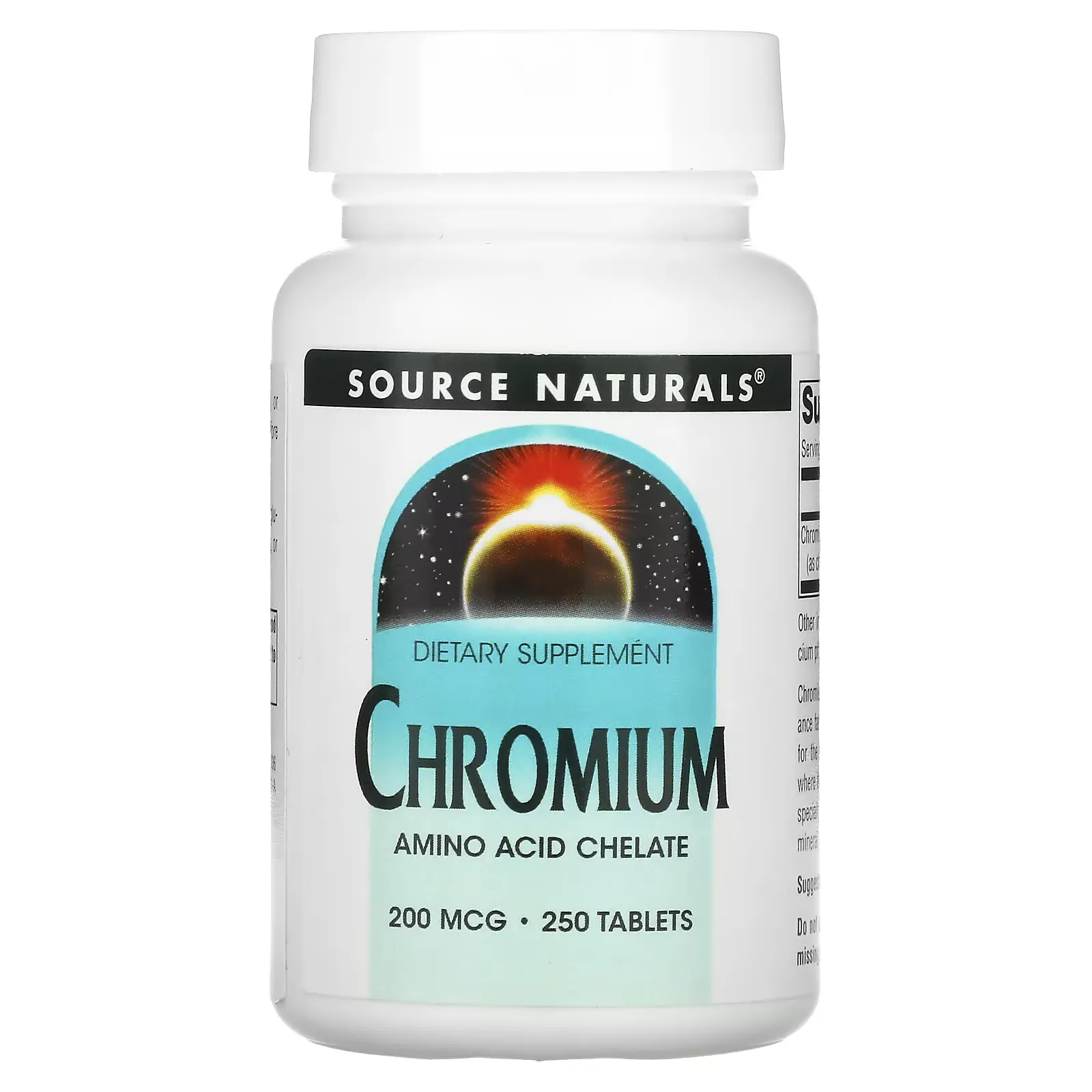 Chromium, 200 mcg, 250 Tablets