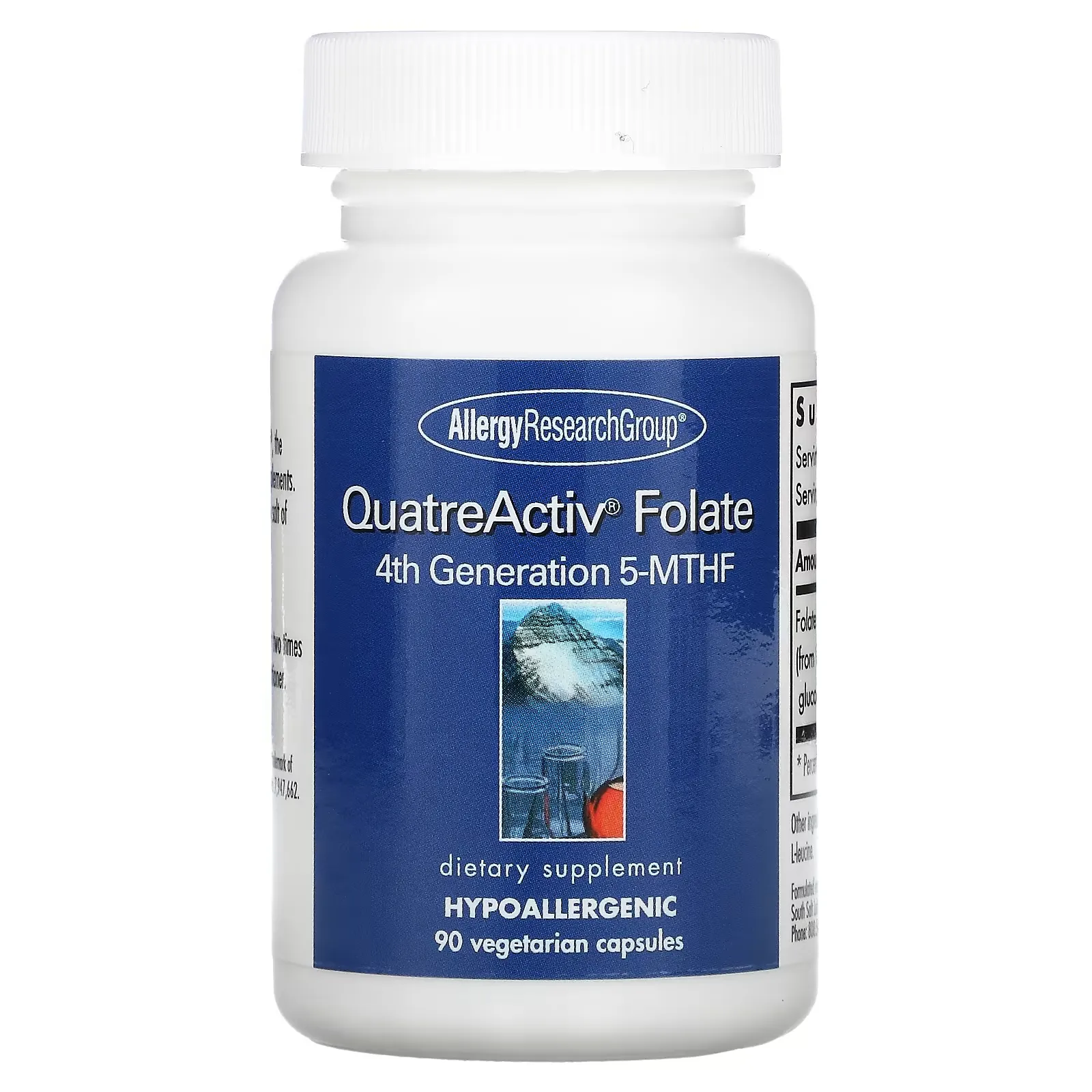 QuatreActiv Folate, 4th Generation 5-MTHF, 90 Vegetarian Capsules