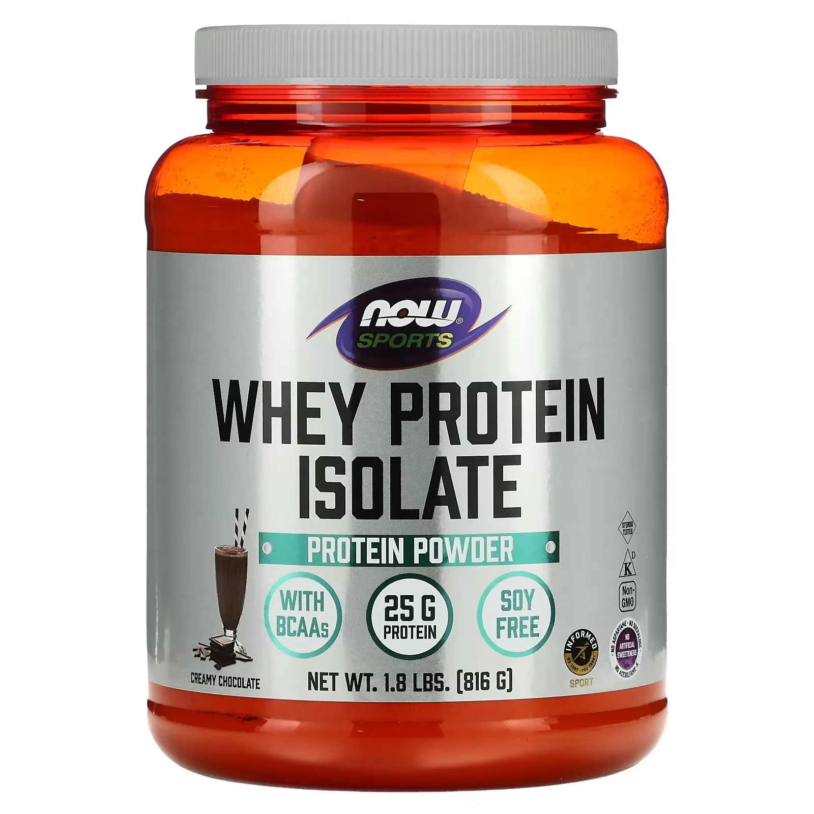 Sports, Whey Protein Isolate, Creamy Chocolate, 1.8 lbs (816 g)