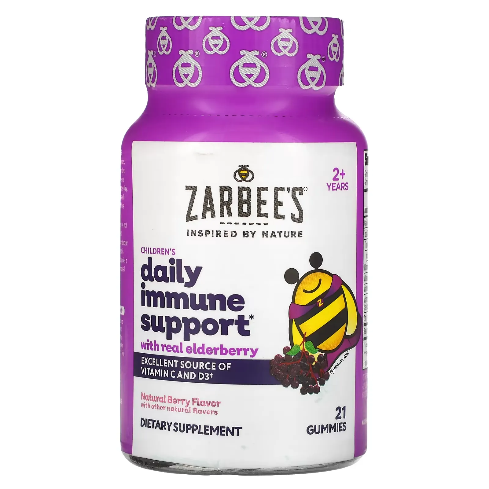 Children's Daily Immune Support, 2+ Years, Natural Berry, 21 Gummies