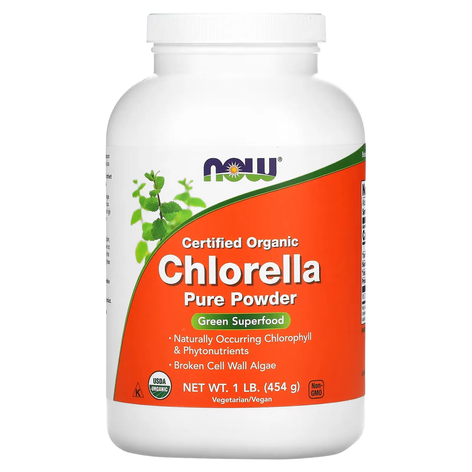 Certified Organic Chlorella, Pure Powder, 1 lb (454 g)