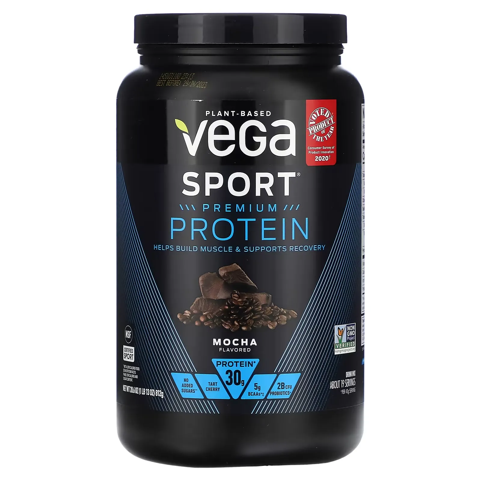 Sport Premium Protein Powder, Mocha, 28.6 oz (812 g)