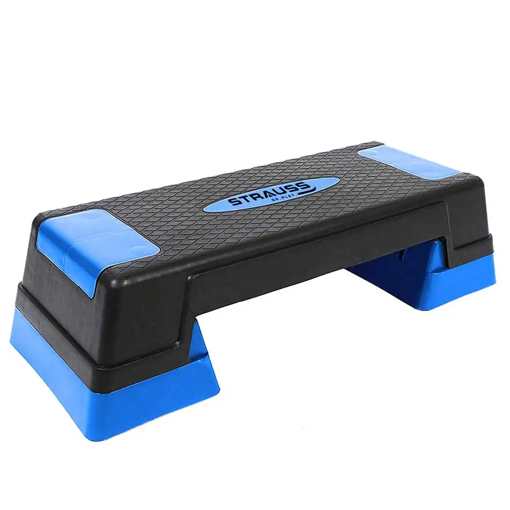 Strauss High Rise Aerobic Stepper,  Black & Blue  Free Size